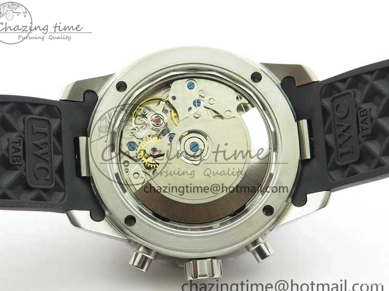 MIROTIME 0305 Aquatimer Chrono IW376702 SS BLS 1:1 Best Edition Black Dial on Black Rubber Strap A WellDesigned 7105
